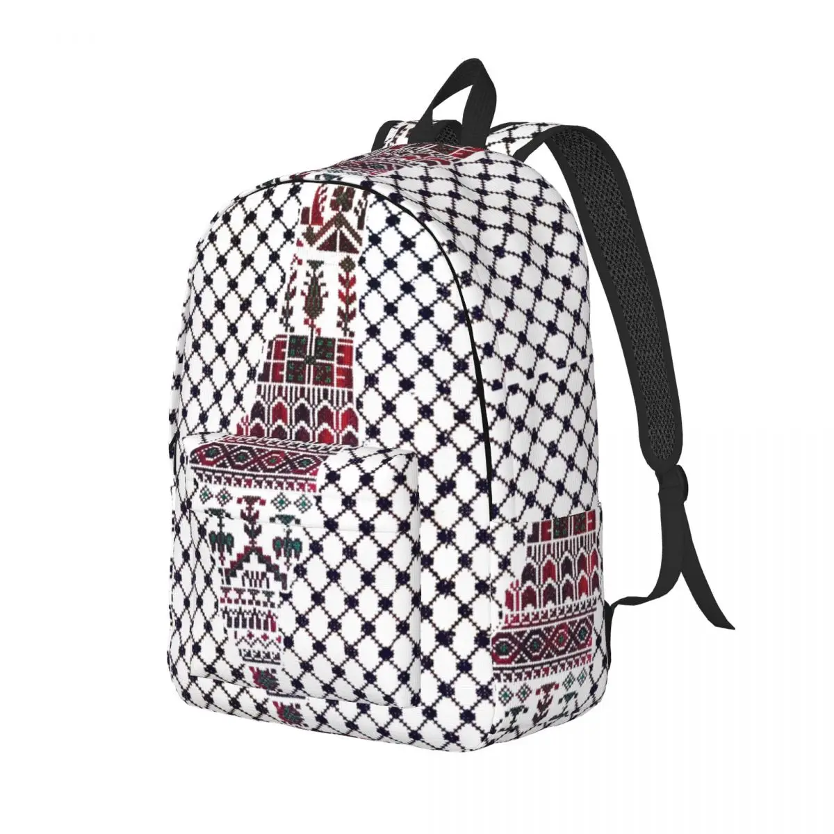 Palestine Palestinian Backpack for Men Women Casual Student Work Daypack Tatreez Embroidery Design Laptop Shoulder Bag Gift