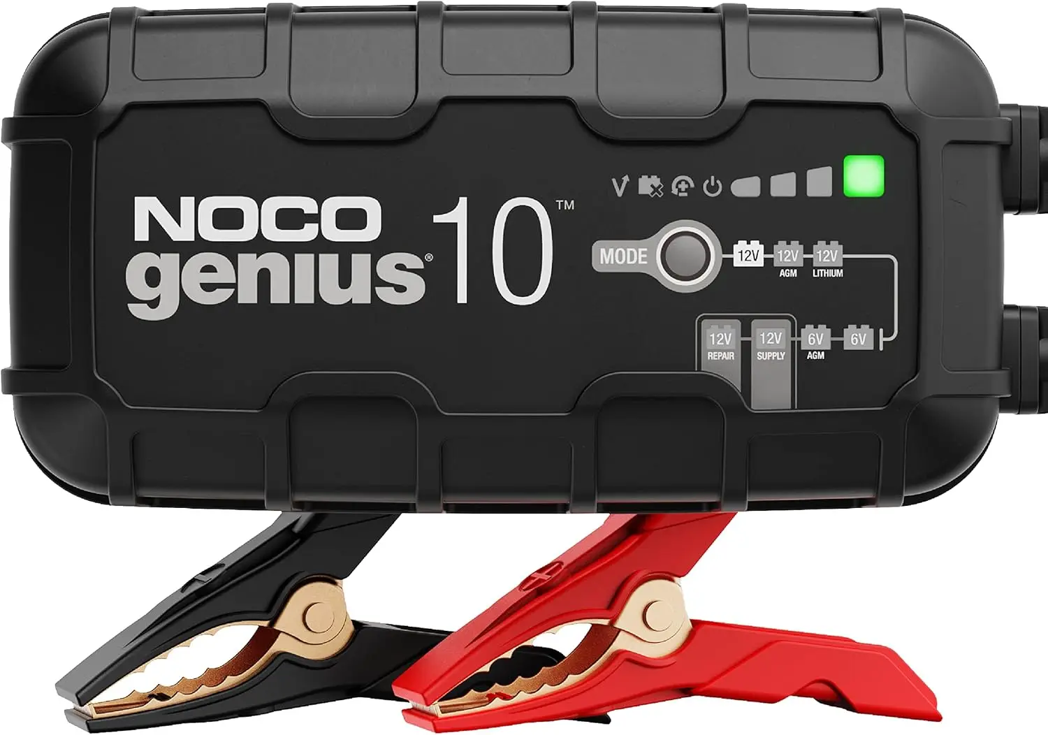 

10A Smart Battery Charger for 6V/12V Lead-Acid & Lithium Batteries - Auto Maintainer with Overcharge Protection