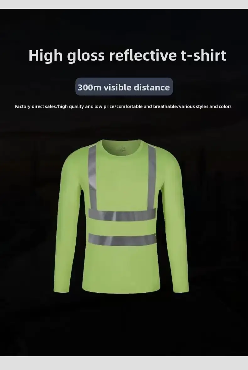 2026 Outdoor-Hemd Fluoreszierendes Hochsichtbares Sicherheits-Arbeitshemd Atmungsaktives Sommer-Arbeits-T-Shirt Reflektierende Weste Schnelltrocknend – Detail 7