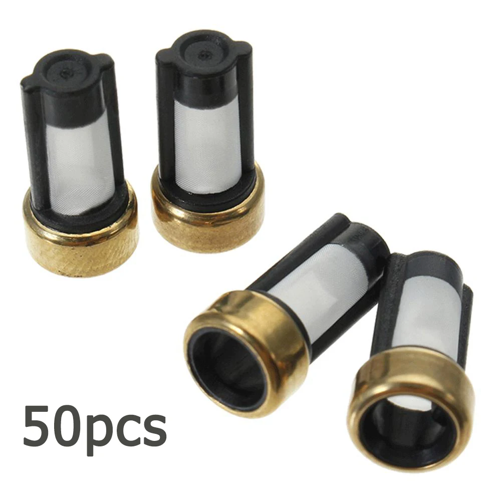 Inyector de combustible de 50 piezas, Micro Filtro de cesta apto para ASNU03C, Kits de reparación de inyectores, filtro de inyector de combustible, piezas de repuesto de coche
