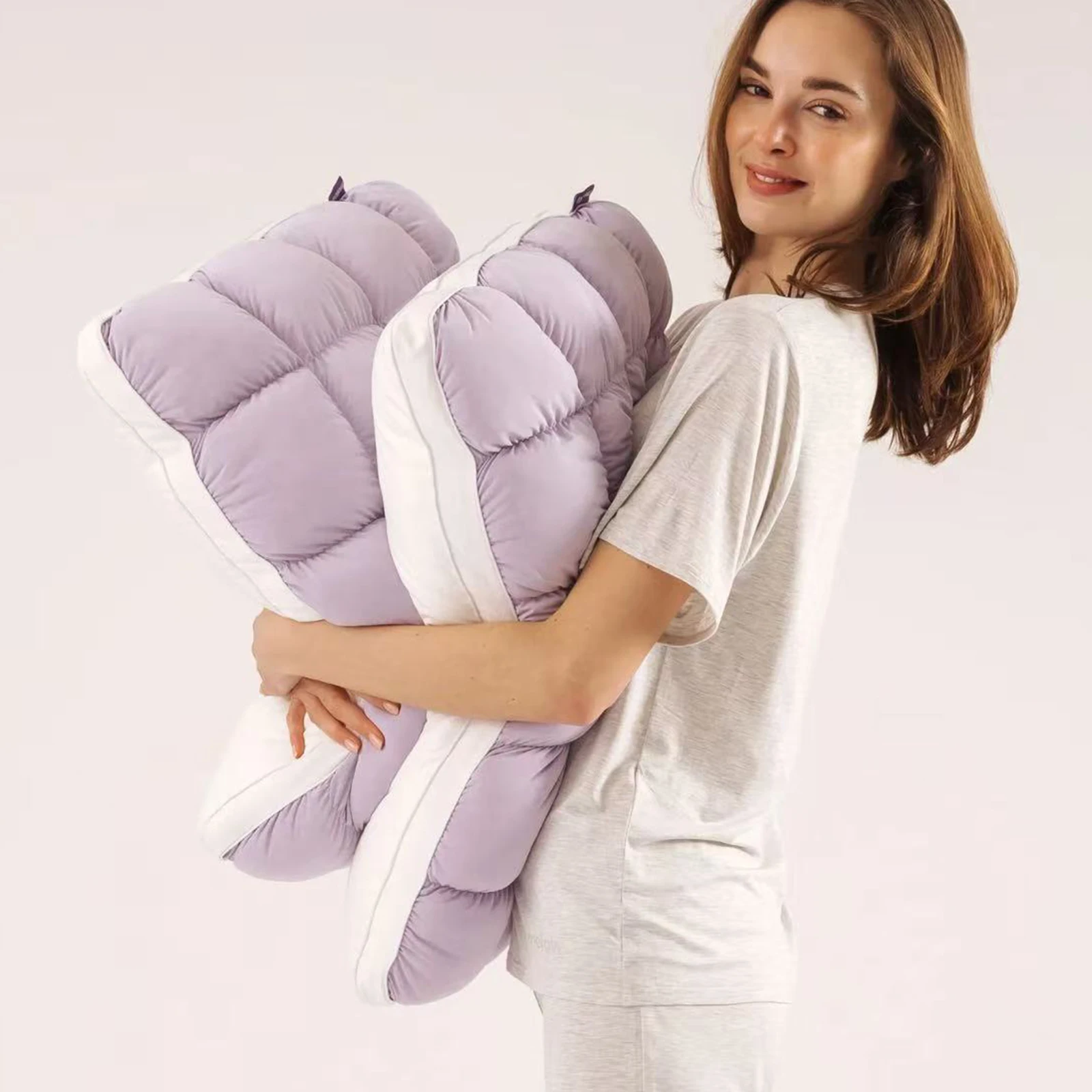 Bread Shape Cooling Pillow High Resilience Polyester Fiber Neck Support Side Sleeping Pillow view 4