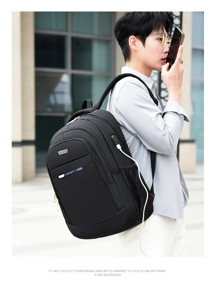 Comfortable Padded Backpack with Anti-scratch Oxford Material and Multiple Pockets for Electronics Books Clothes on Trips