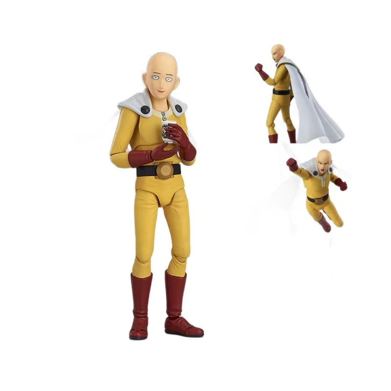 Nowa figurka Figma 310 One Punch Man Saitama Amazing Yamaguchi Revoltech Saitama Dostępna od ręki Anime Figurki Akcji Kolekcjonerskie Model Zabawka Prezent