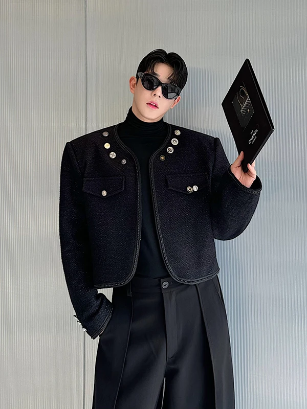 

Thiened ort Jaet Coat Embellied Beads Multi-Buled round Ne Ele Winter Top for Youth Casual Wear