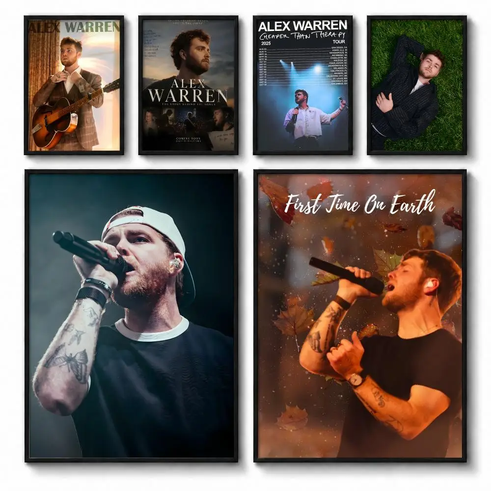 America Singer Alex W-Warren Ordinary Poster Self-adhesive Art Waterproof Paper Sticker Coffee House Bar Room Wall Decor