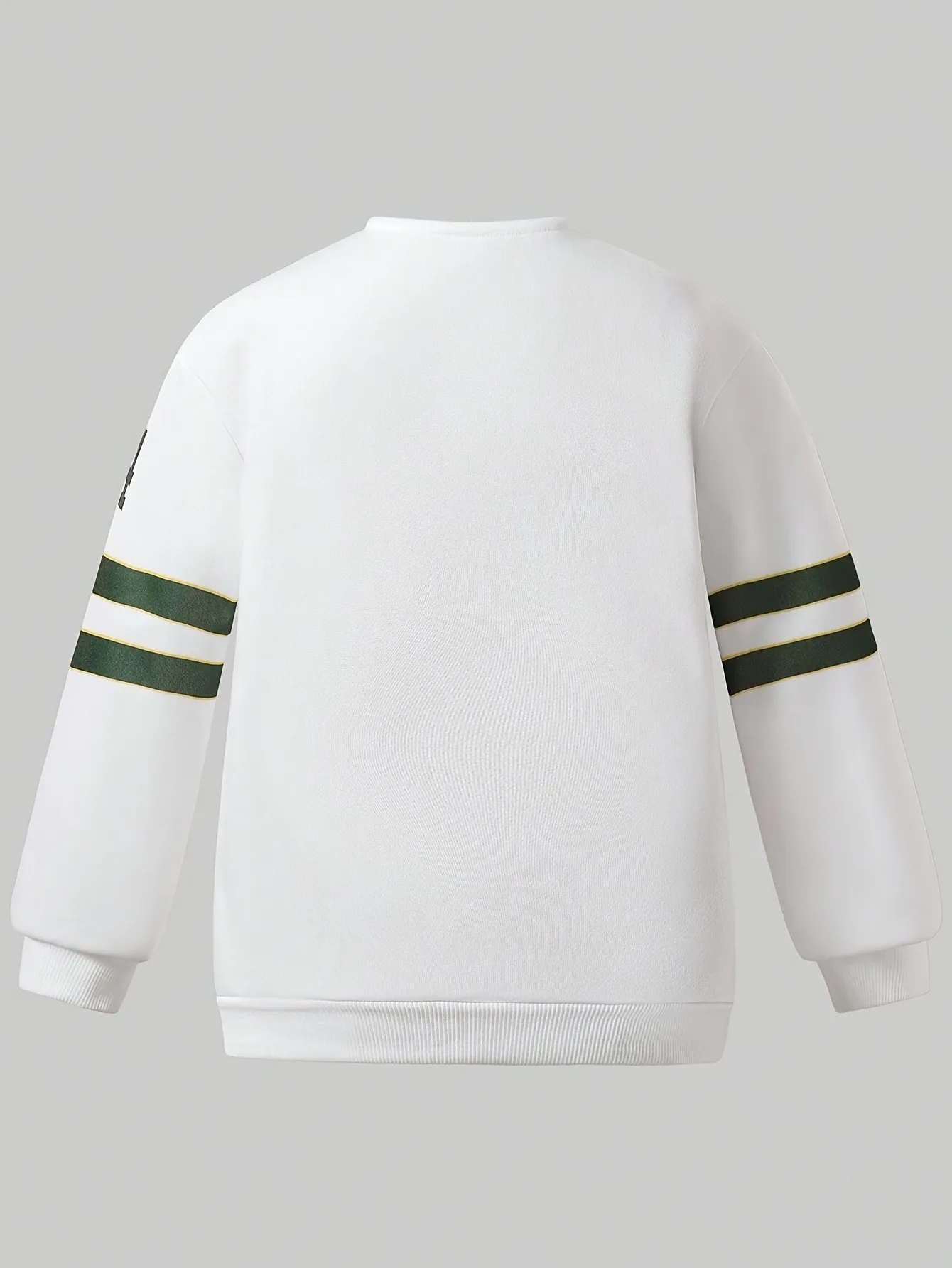 Kinder Mädchen-Sweatshirt mit „54“-Nummerndruck und V-Ausschnitt, lässiger Streetwear-Pullover mit langen Ärmeln, Herbst-Winter-Schuloutfit – Detail 3