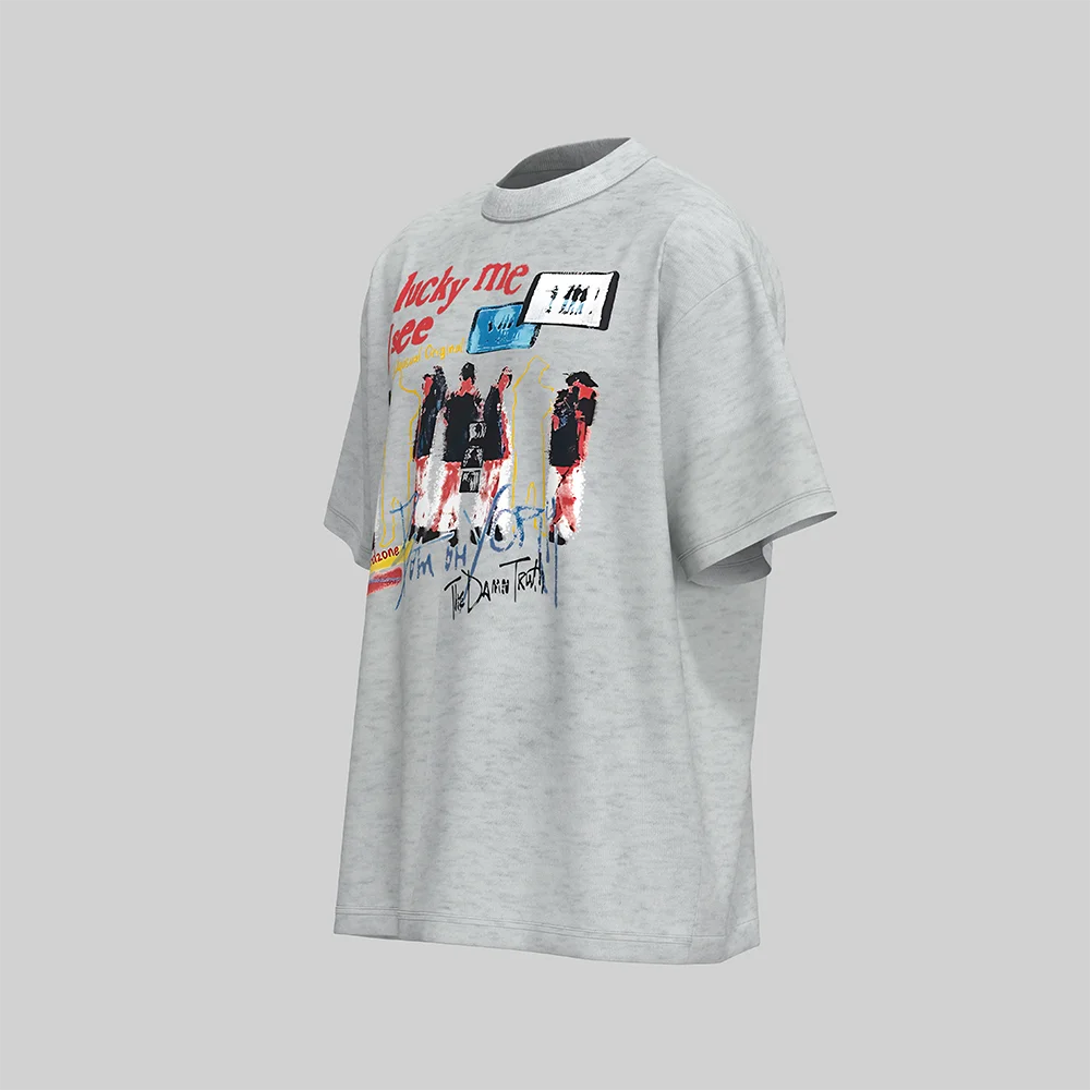 T-shirt estiva da uomo e da donna in puro cotone y2k di alta qualità fatta in casa stile hip-hop personalità creativa stampa sport casual rou