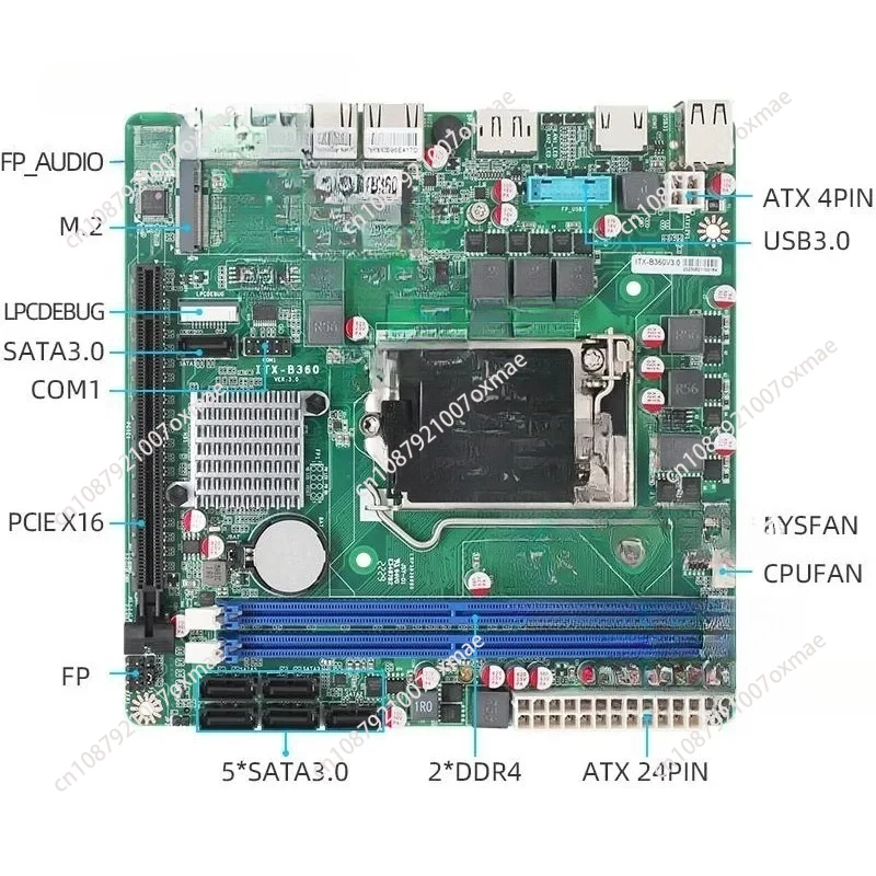 

Материнская плата MW-ITX-B360 2 сетевых портов 2,5 г 6 x sata 2 x M.2