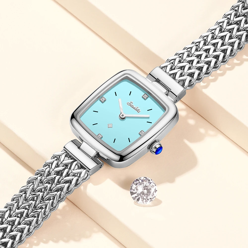 LIGE-Montre-bracelet StalKTA pour femme, bracelet en acier inoxydable, étanche, à quartz, à la mode, 2024