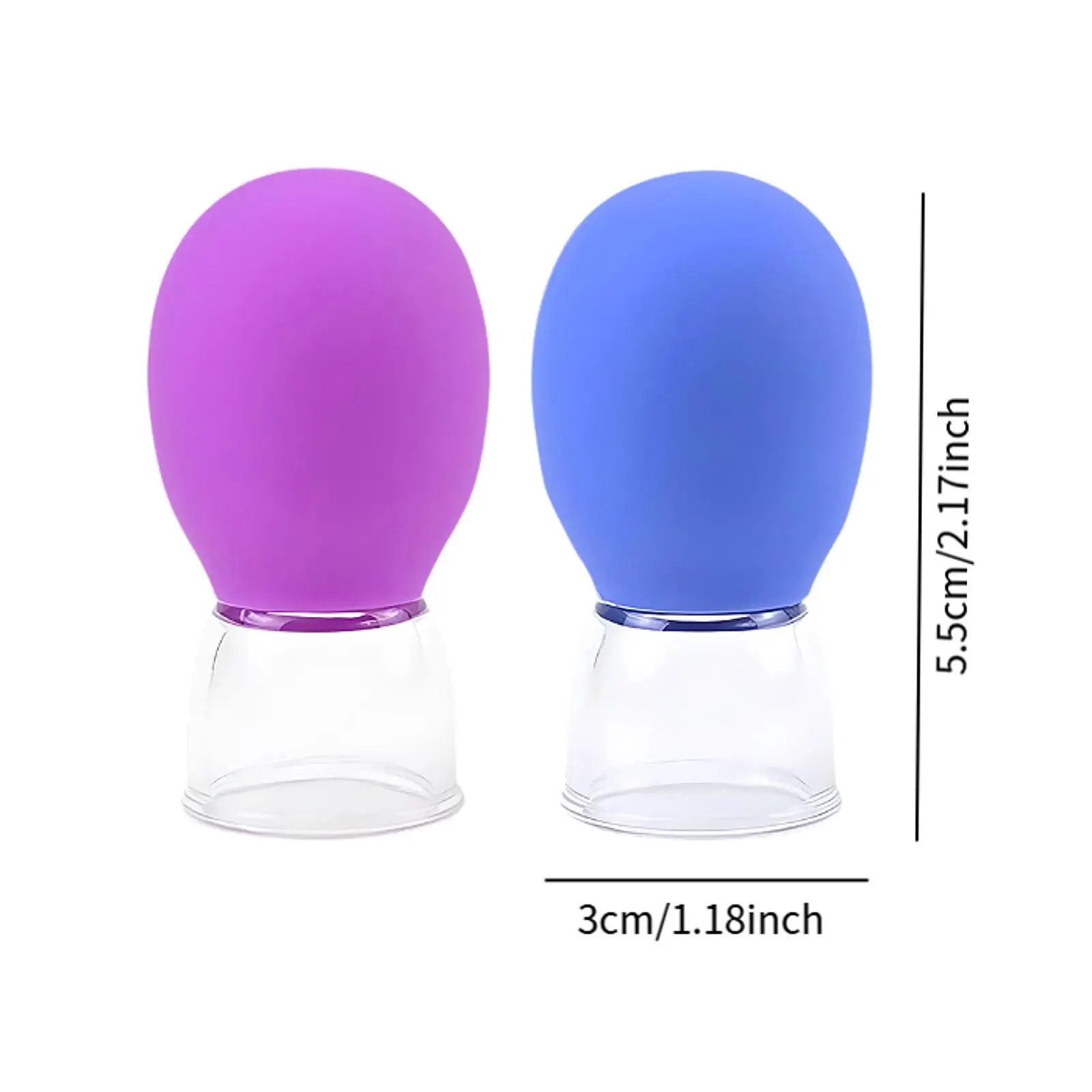 4-х предметный набор для банок для лица, силиконовые чашки для расслабления мышц спины