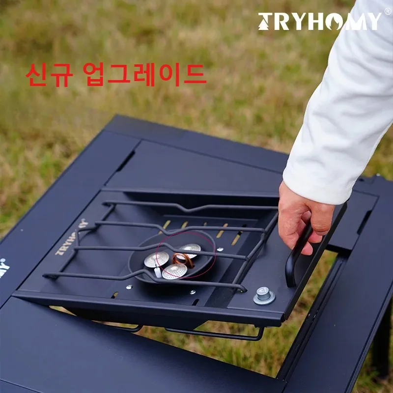 Estufa de Gas para acampar Igt, 1 unidad, quemador de Gas IGT de alta potencia de 8000W, parrilla de brasero plegable, quemador de acero inoxidable, cocina