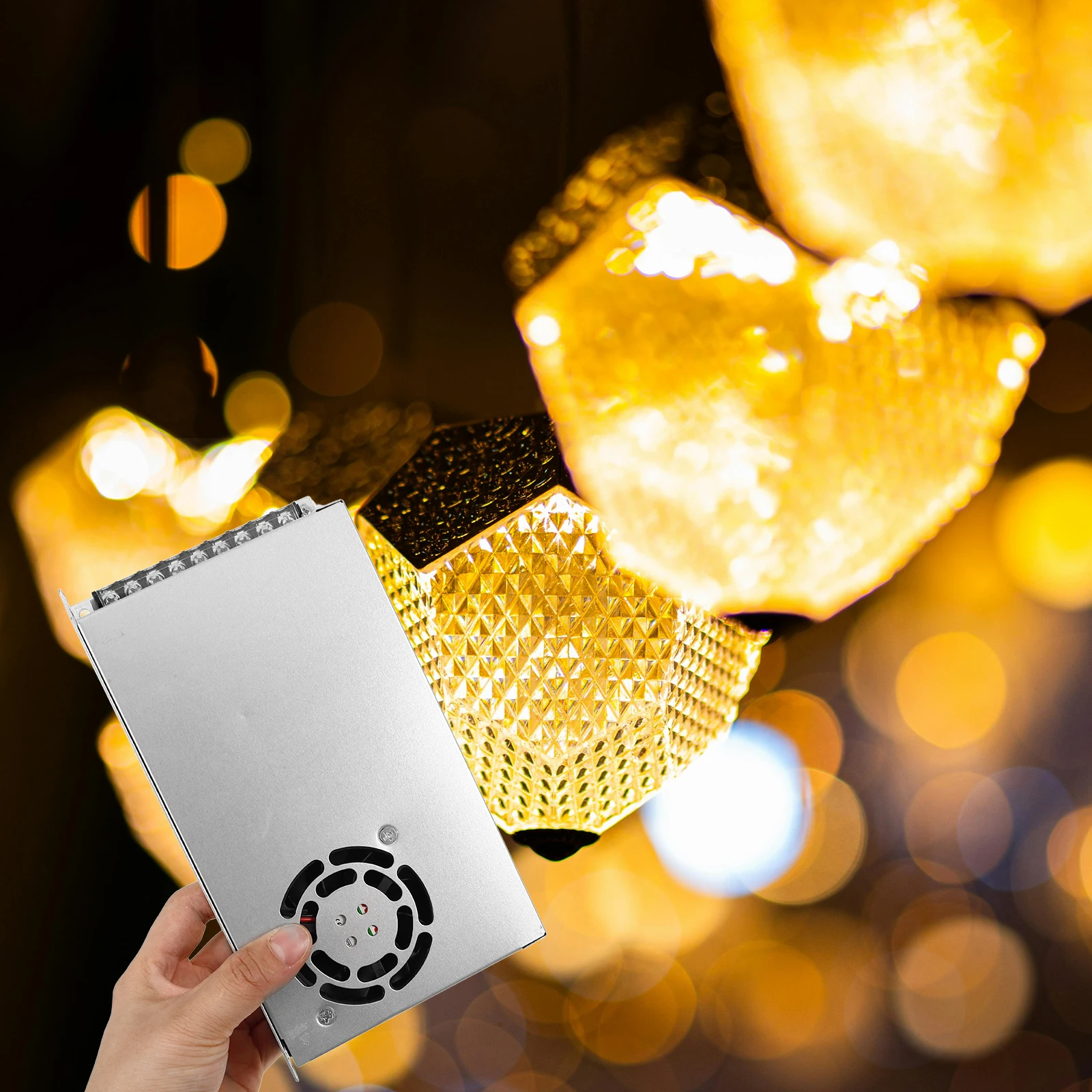 

LED Light Strip Power Adapter Firm Iron Box Switching Supply Voltage Converter Universal Regulated Source Adapter