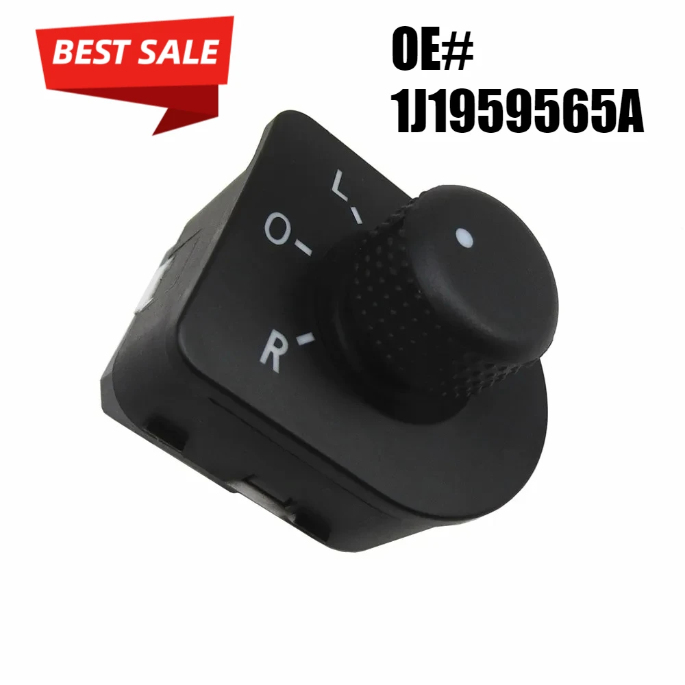 Exterior Mirror Switch Side Mirror Knob 1J1959565A For Volkswagen New Beetle Jetta Bora Mk4 Golf IV Cabriolet GTi/ R32 Black