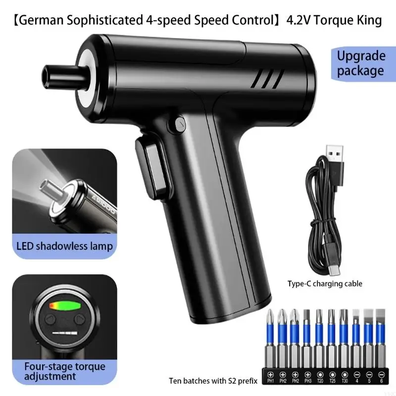 Sturdy Electric Drill Set Screwdriver For DIY Enthusiasts And Skilled Worker Y4QC