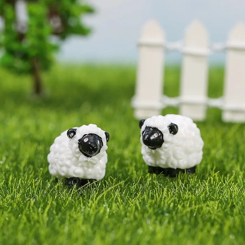 10pcs Creative micro-landscape ornament, horticultural scenery creation, decorative item, sheep