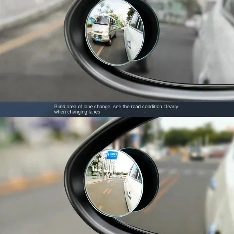 360 Degree Adjustable Blind Spot Mirror HD Frameless Wide-angle Rearview Auxiliary Mirrors 2PCS Car Rearview Mirrors