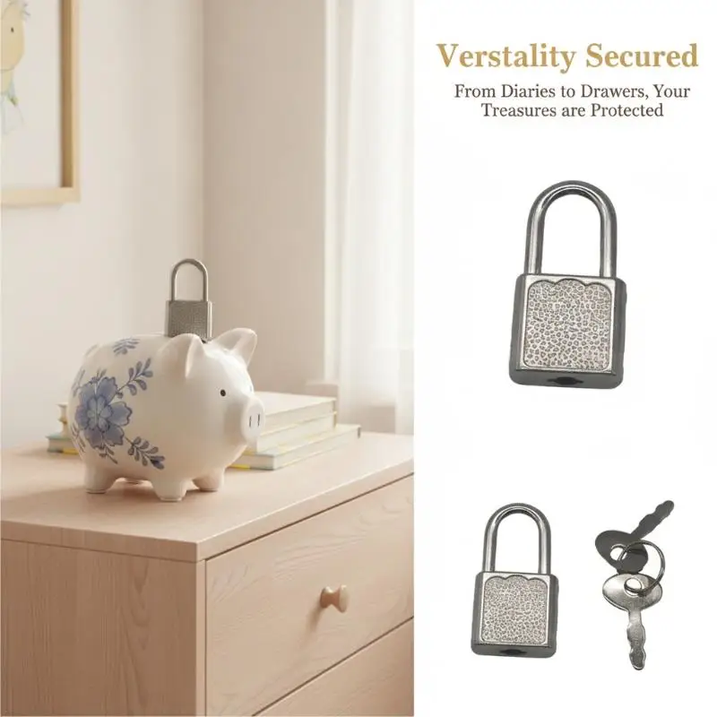Mini Metal Padlock with Matching Keys Small Compact Multiple Color Options Perfect for Jewelry Boxes Backpack Lockers