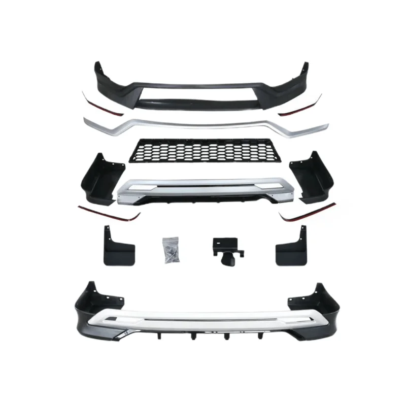 

Auto Body Kit for Pajero Upgrade Sport Style Front Rear Bumper Lips Grille PP Plastic Anti-collision Car Exterior Part