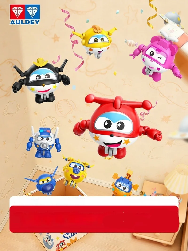 Auldey Super Wings Transforming Robot Figure Assembled Twist Egg Q Version Action Character Toy For Collection