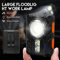Rechargeable LED Flashlight Work Light Headlamp Hands Free Magnetic Tail Clip Camping Light Outdoor Inspection Lamp w/Red Mode