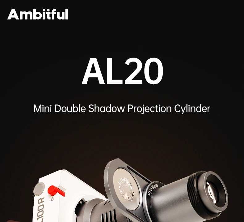 Ambitful AL20 Fotografie-Projektor-Aufsatz, Scheinwerfer, konischer Snoot, optischer Kondensator für Mini Bowens Godox Zhiyun INKEE – Detail 1