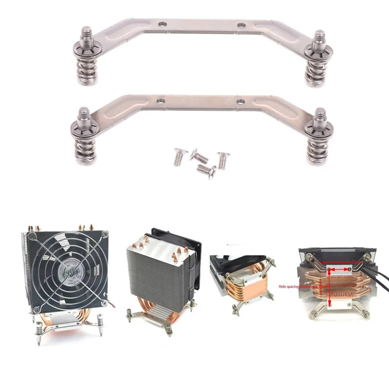 2Pcs Universal CPU Cooler Mounting Kit- LGA 115X/1200/1700/1366/2011 Dual-Hole Bracket with Screws Replacement Heatsink Fastener