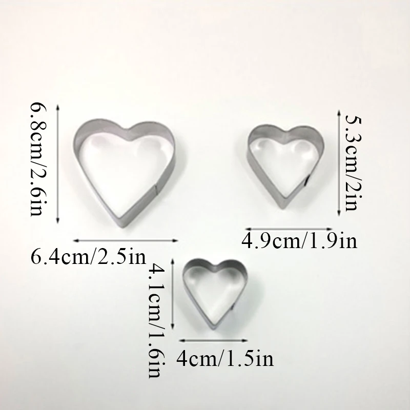 1Set Baking Mould Baking Mould Egg Mould Stainless Steel Geometric Forms Cookie Cutter Biscuit Star Heart Flower Cutter DIY Mold