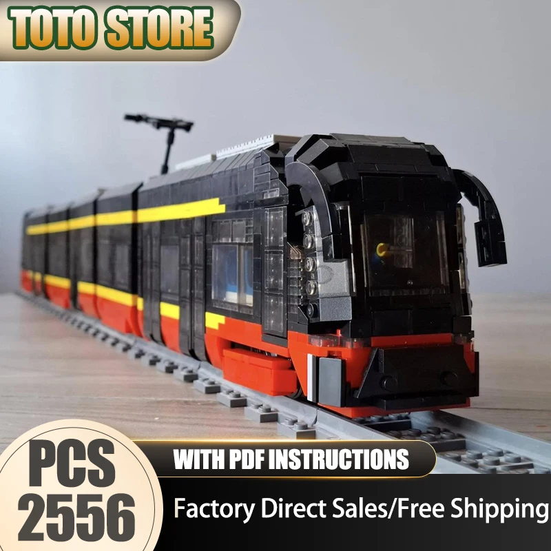 

Модель железнодорожного поезда Moc, строительные блоки LF 06, Tramwaj AC без двигателя, модель, технология, кирпич, сделай сам, сборка, строительный набор игрушек, подарки