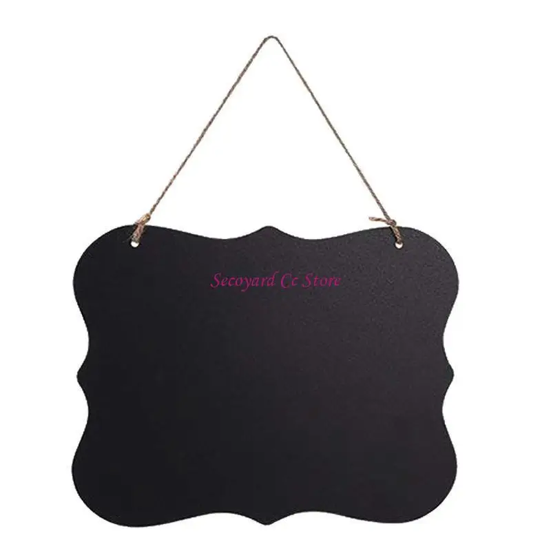 N3UC Double Sided Mini Chalkboards Signs Hanging Chalkboard Small Blackboard Message Board Chalkboard for Kitchen Weddings - view 4