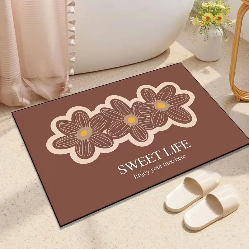 دياتوم الطين ماصة حصيرة باب الدخول عالية الجودة عدم الانزلاق التجفيف السريع القدم حصيرة الحمام الكلمة حصيرة المطبخ ماصة سجادة ضد الإنزلاق