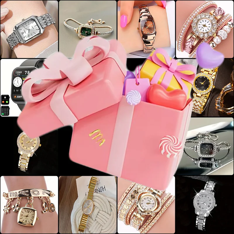 Surprise mysterious box with a 100% winning rate, randomly containing a women's watch shown in the image