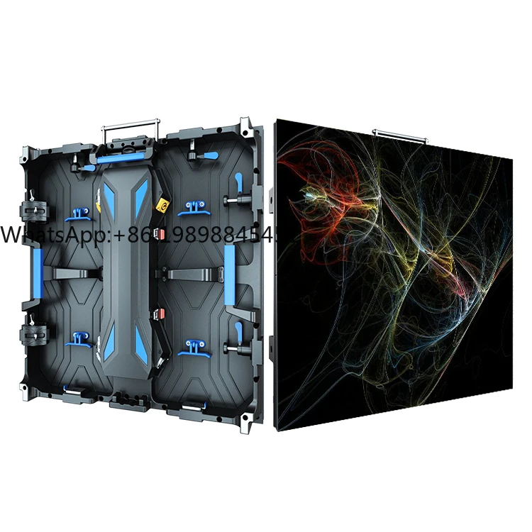 جودة عالية P3.84 شاشة LED بالألوان الكاملة خزانة تأجير داخلية/خارجية بحجم 576 × 576 مم #1