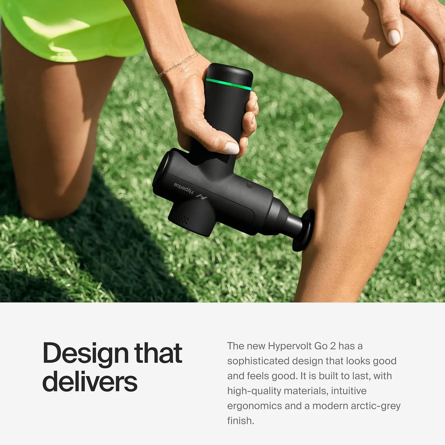 مسدس تدليك Hypervolt Go 2، أسود، 3 سرعات، 2 رأس، تقنية الإنزلاق الهادئة، يخفف وجع العضلات #4