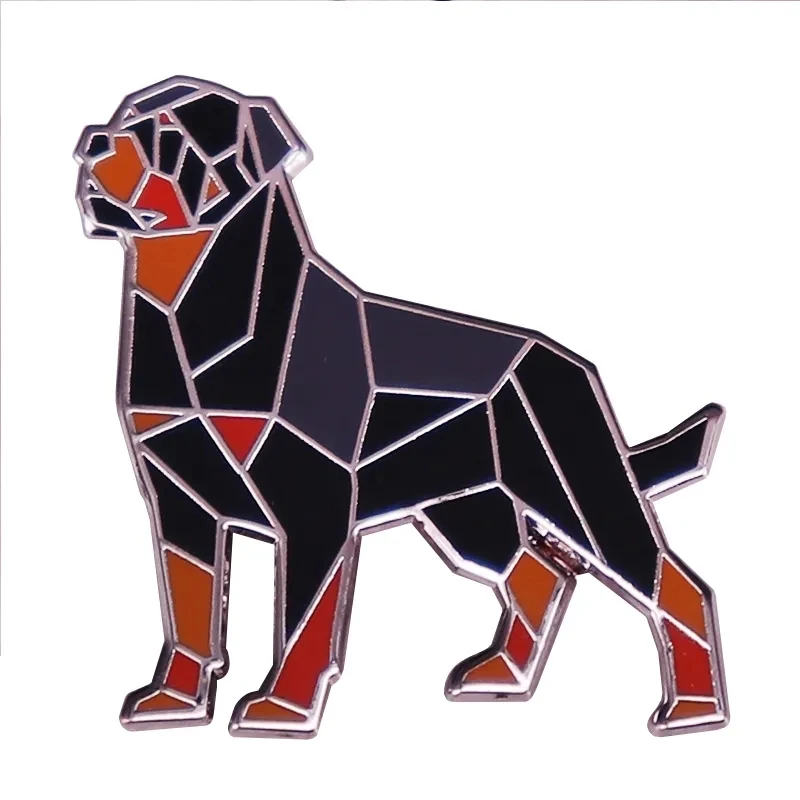 Rottweiler Enamel Pins Rottie Brooches Metal Badge for Dog Lovers Accessory Gifts