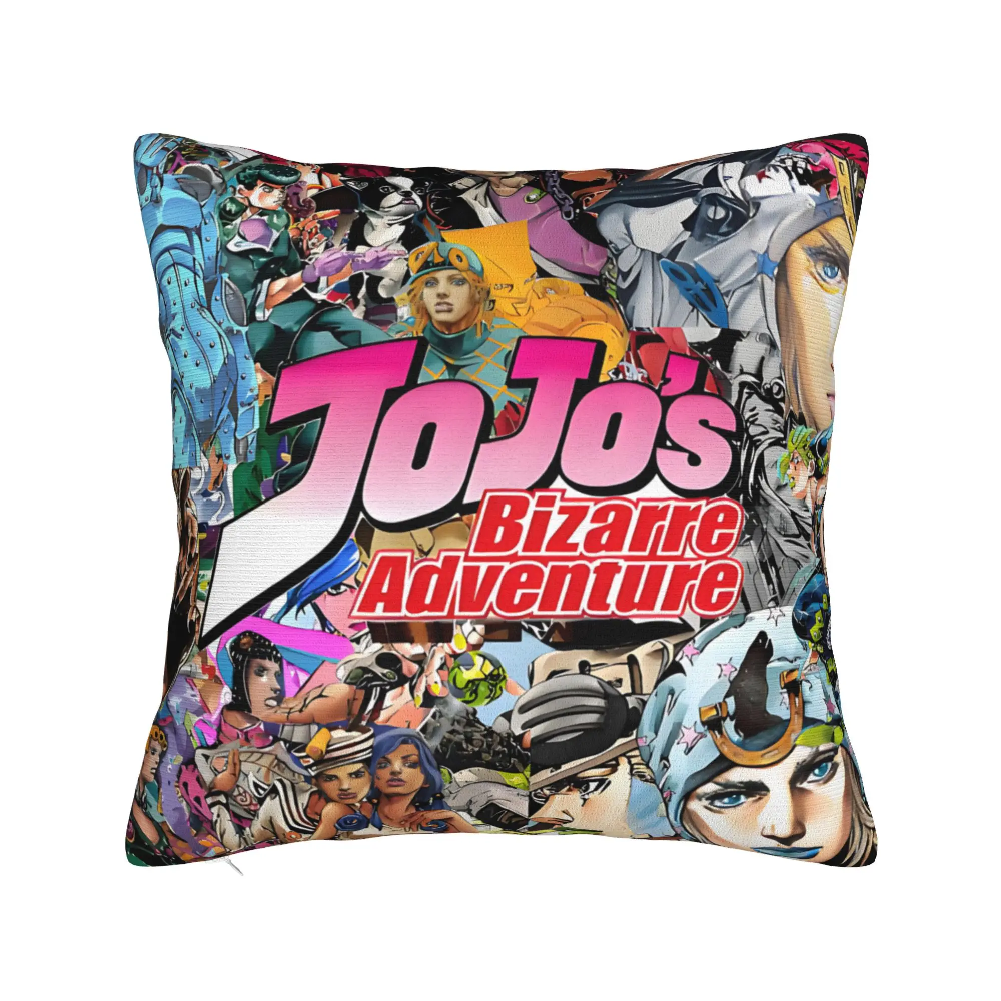 Nordic JoJos Bizarre Adventure Cushion Cover Velvet Comic Japanese Throw Pillow Case Bedroom Decoration