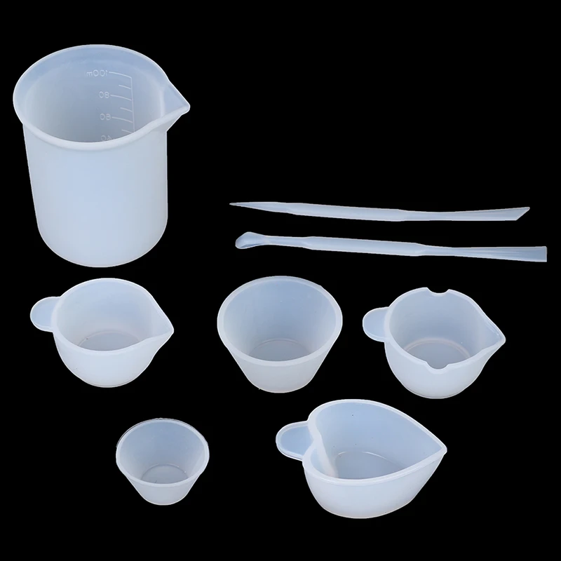 8PCS/PCS Jewelry Make DIY Silicone Resin Measuring Mixing Cup Stirrers DIY Jewelry Resin Glue Tool