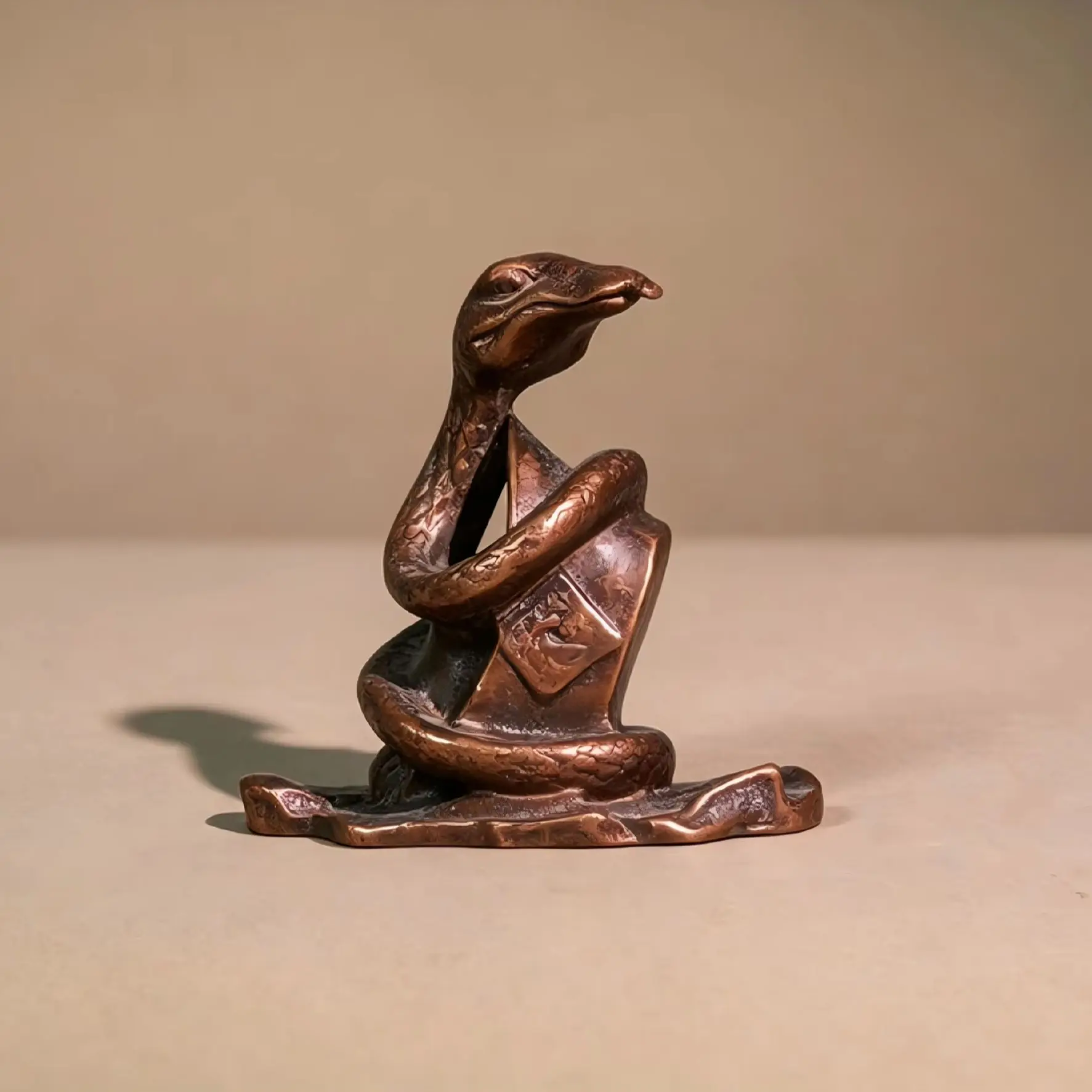 Vintage Pure Copper Rat of the Twelve Chinese Zodiacs Ornament, Home & Desktop Decor, Ideal Gift and Antique Collectible