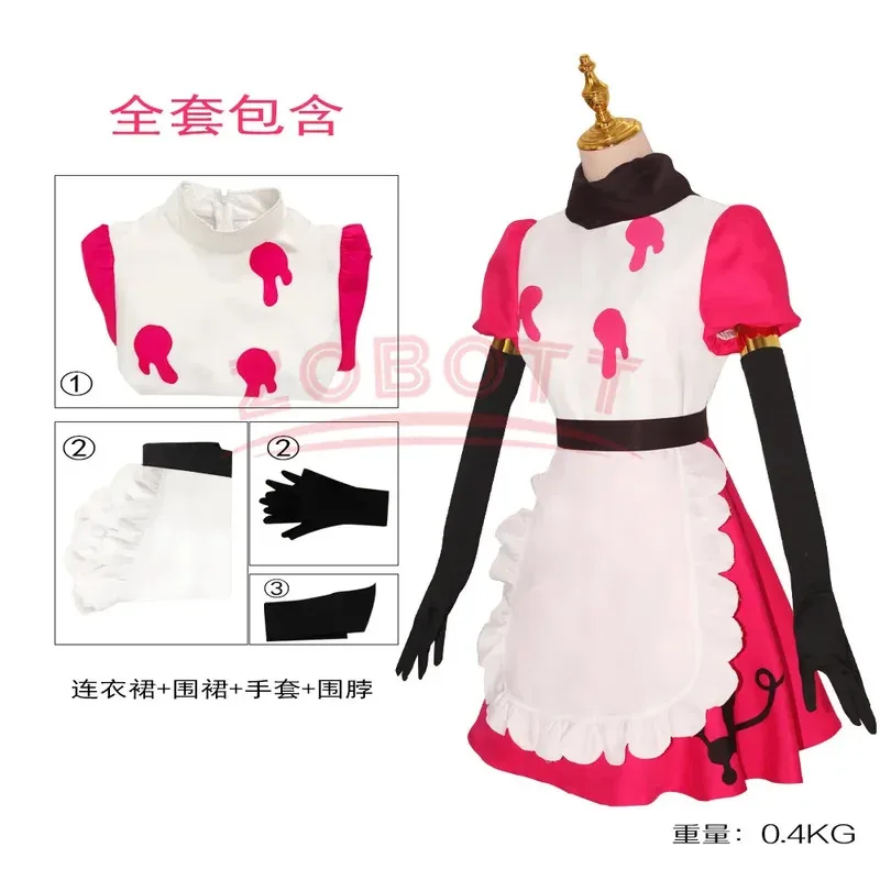 Niffty Anime Hazbin Niff Cosplay Costume Suit Cute Devil Roleplay Clothes Uniform Hotel Cosplay Halloween Party Women Dress