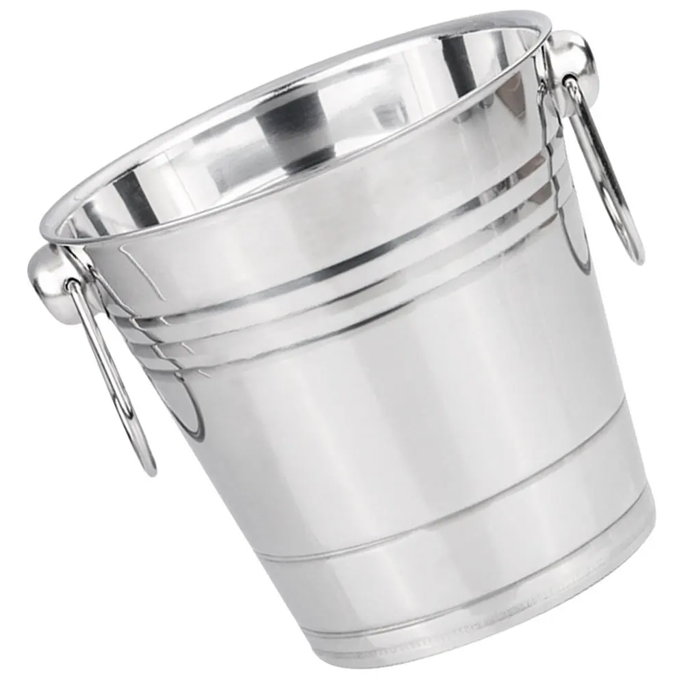 

Stainless Steel Ice Cube Bucket Thickened Storage Container for Wine Beer Cooling Party Bar Nightclub Hotel Ktv Use