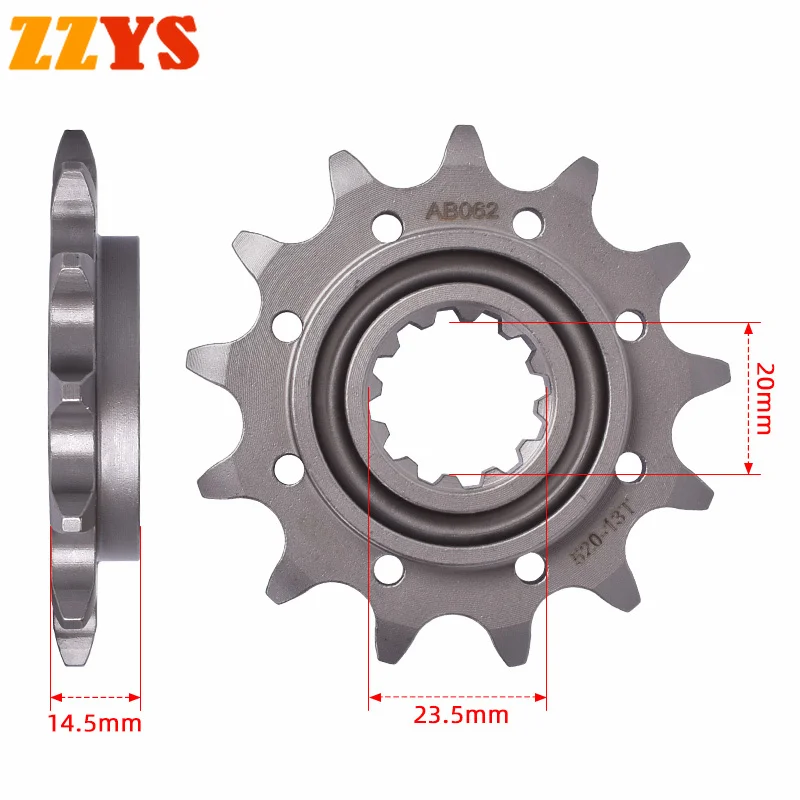 

520 13T Tooth Front Sprocket Gear For Honda Off Road CRF450L 2019-2022 CRF450RL 2021-2025 CRF450X 2019-25 CRF450 CRF 450