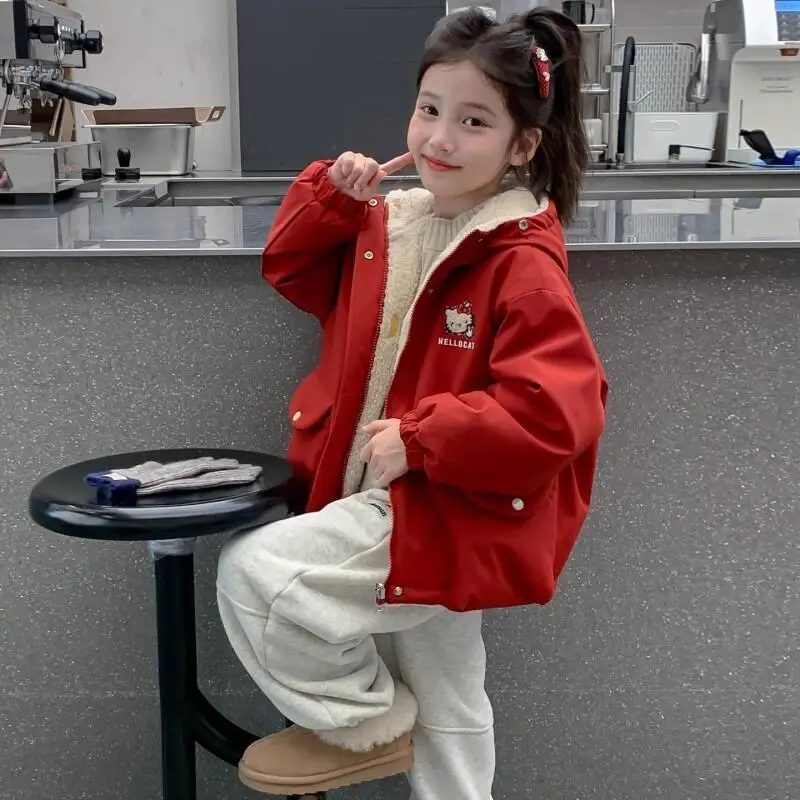 

Hello Kitty Sanrio Girls Winter Clothing Boys' Clothes Child Coat Kids Girl Suit Jumpsuit Children Infant 10 12 Years Girl's Boy