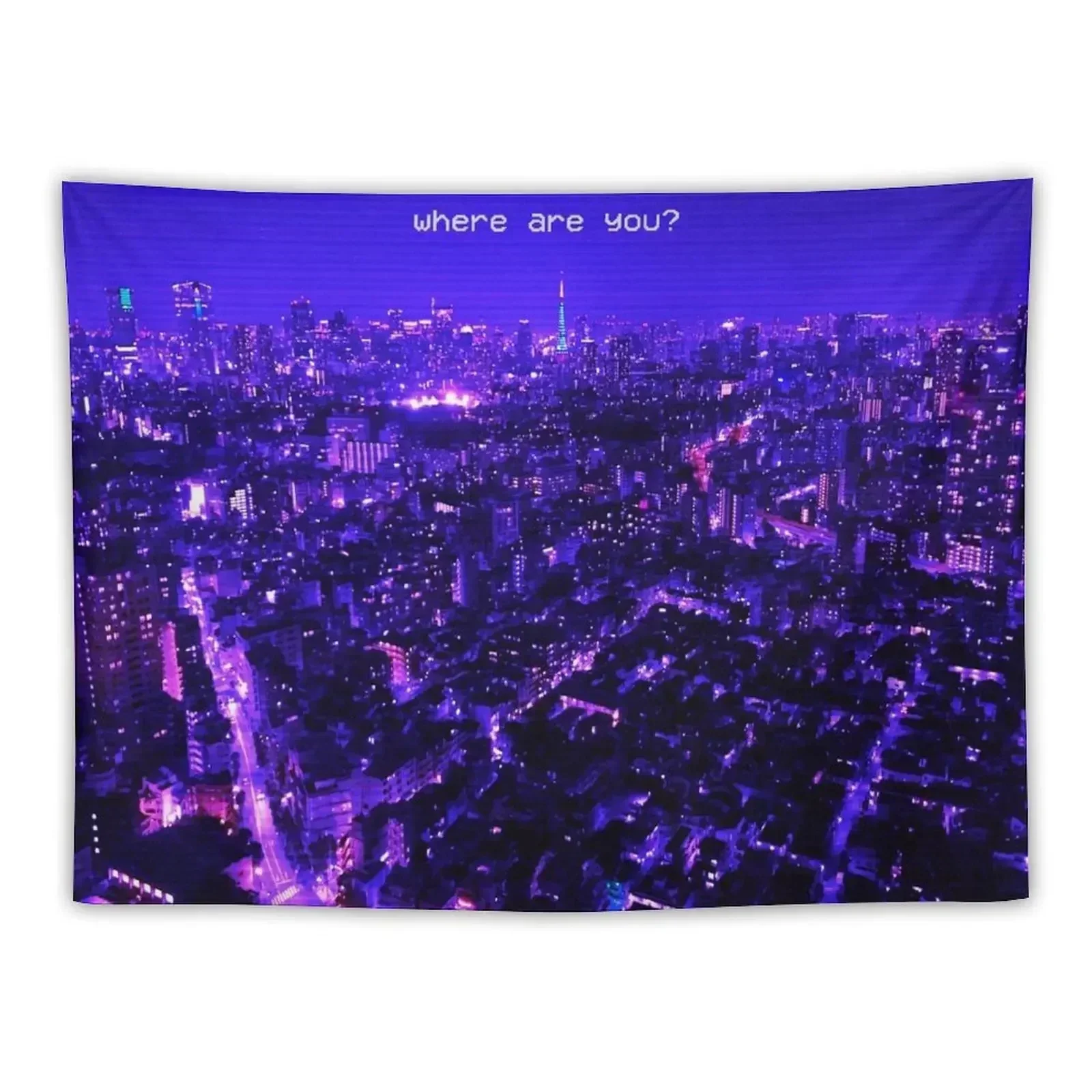 Where Are You? Lost in Translation Vaporwave Aesthetic Tapestry House Decorations For Bedroom Room Decoration Aesthetic Tapestry