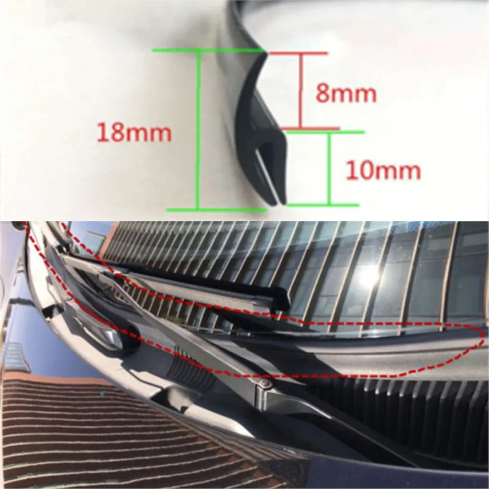 Ageing Rubber Seal Strips Under Front Windshield Panel for Ford Focus 2 3 Fiesta Mondeo Kuga Citroen C4 C5 Skoda Octavia Rapid