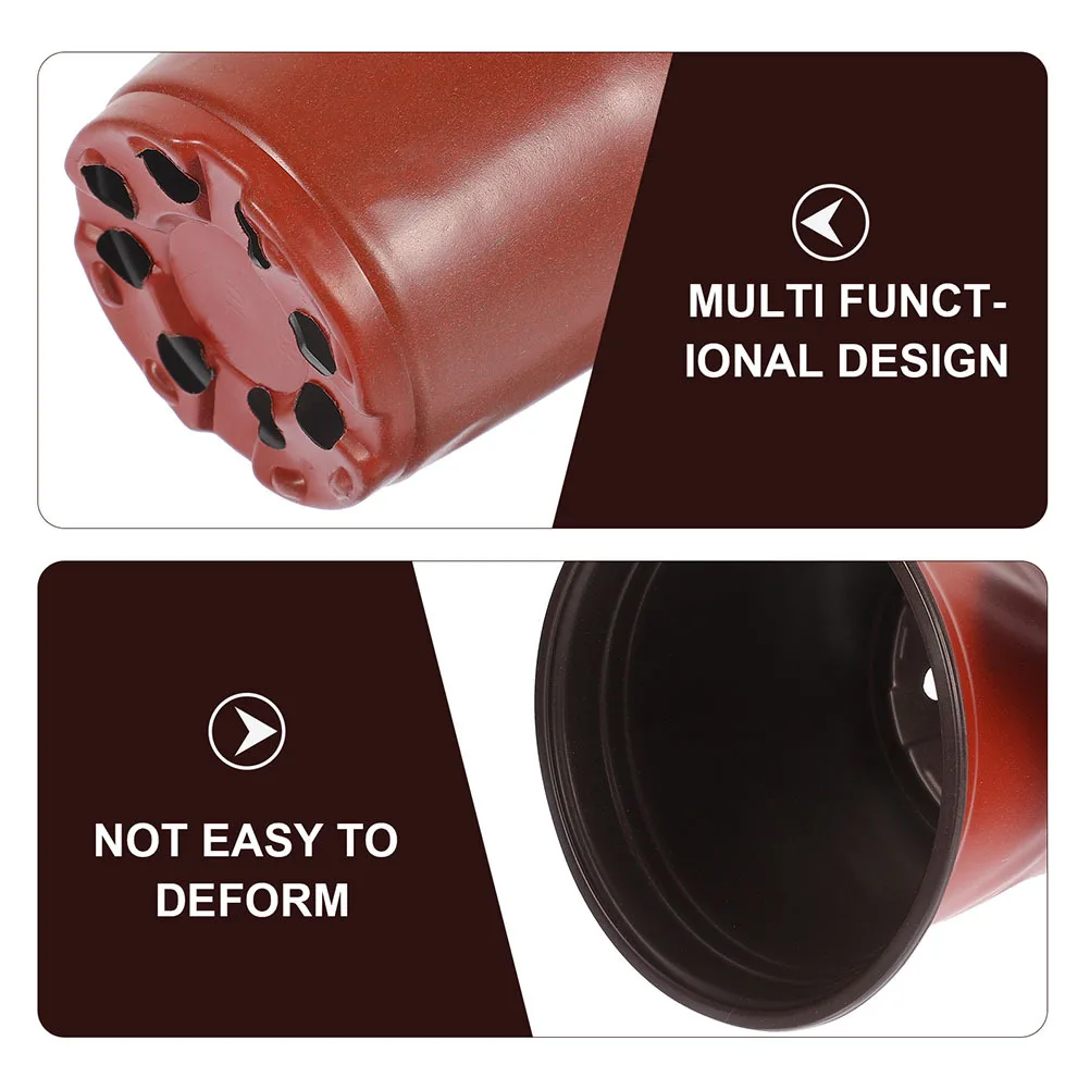 

150pcs Plastic Seedling Pots 3.5Inch Nursery Plant Containers For Succulents Flower Growing Garden Home Decor Drainage Holes