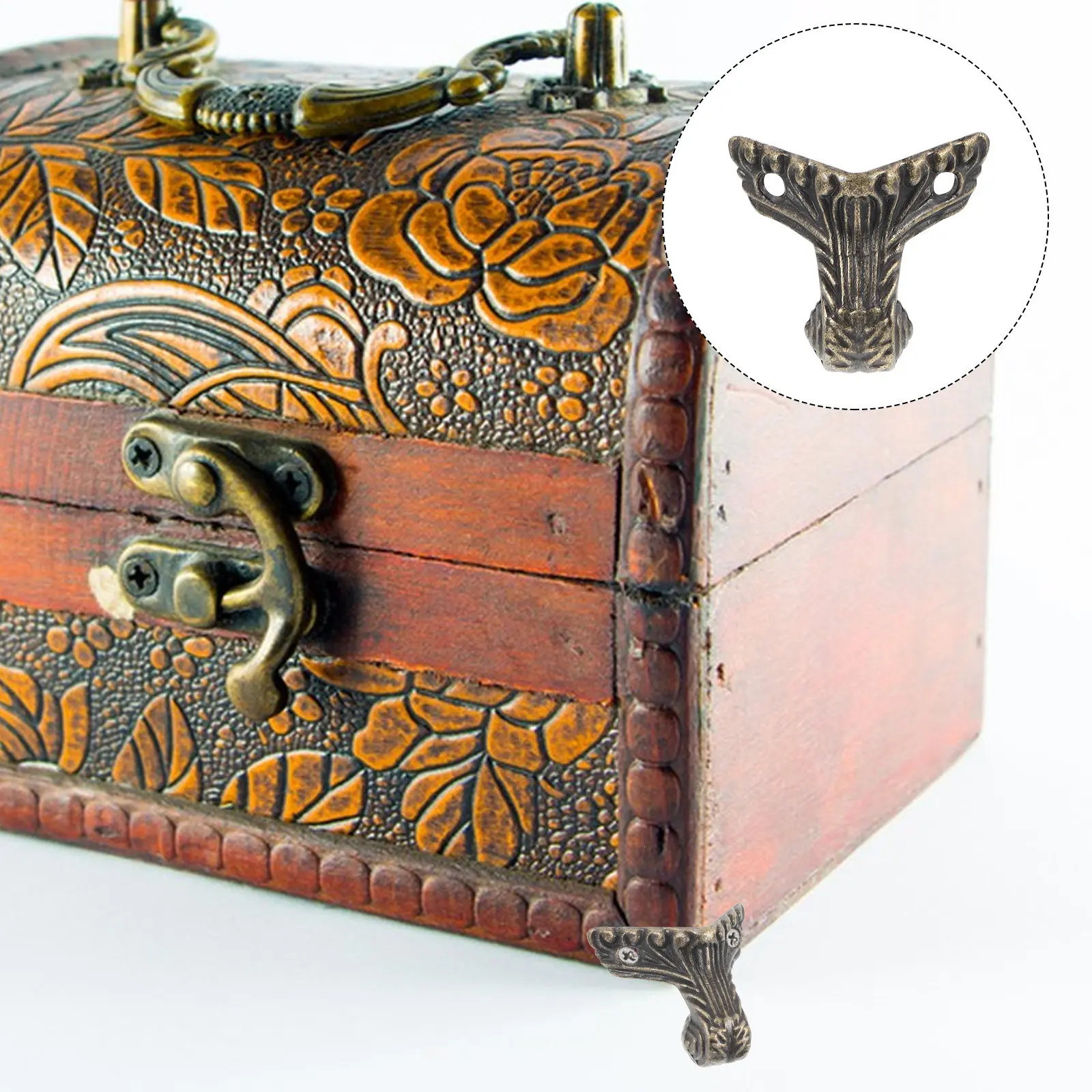

8Pcs Vintage Furniture Legs Zinc Alloy Style Stable Support Decorative Small Furniture Feet Corner Protectors
