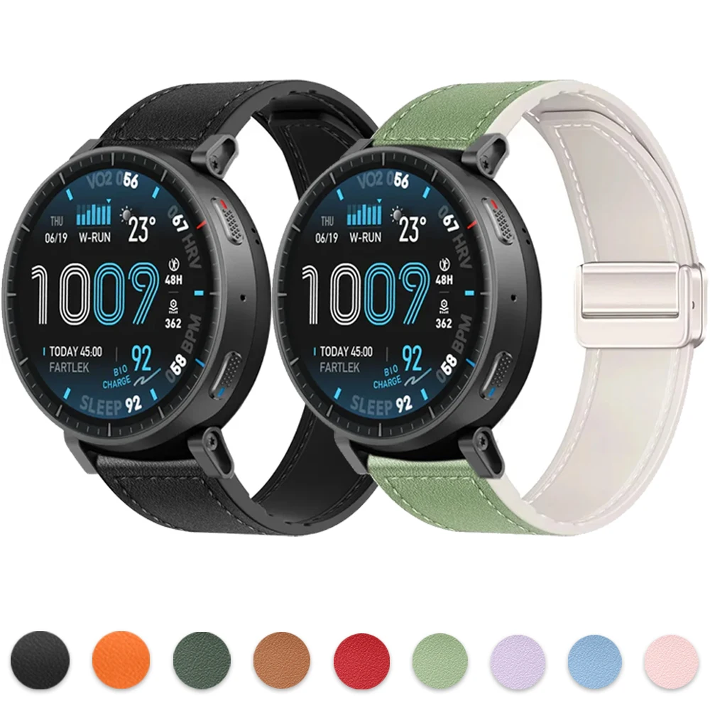 22mm 20mm Leder+Silikon-Armband für Amazfit Active Max/Balance 2/Bip 6 5 Armband Correa für Amazfit Active 2/GTS 4 mini 3 Armband