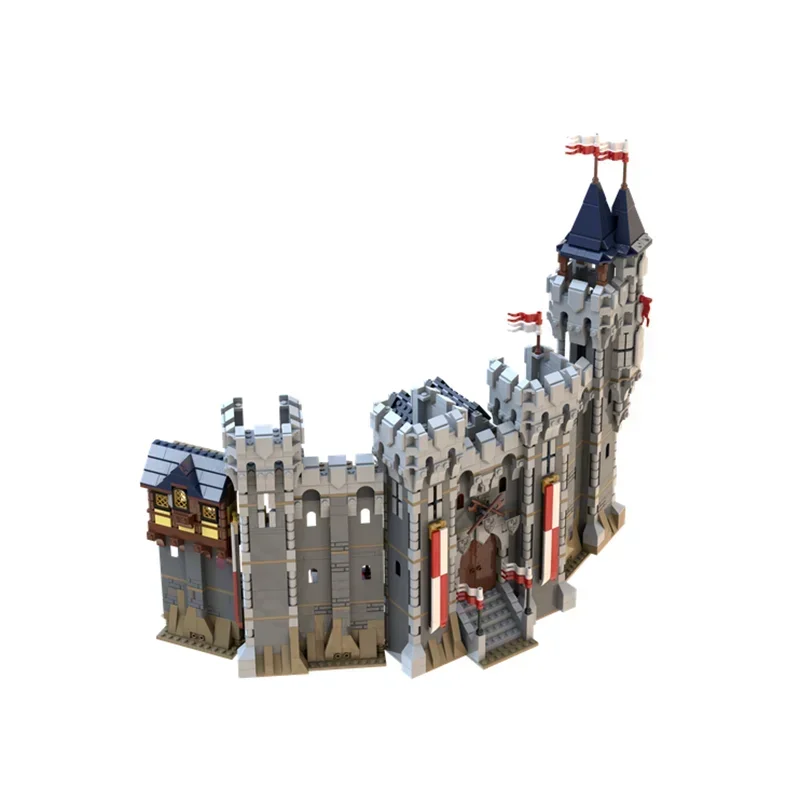 Castello medievale modello Moc mattoni da costruzione Falcons neri tecnologia fortezza blocchi modulari regalo giocattoli di natale set fai da te assemblaggio