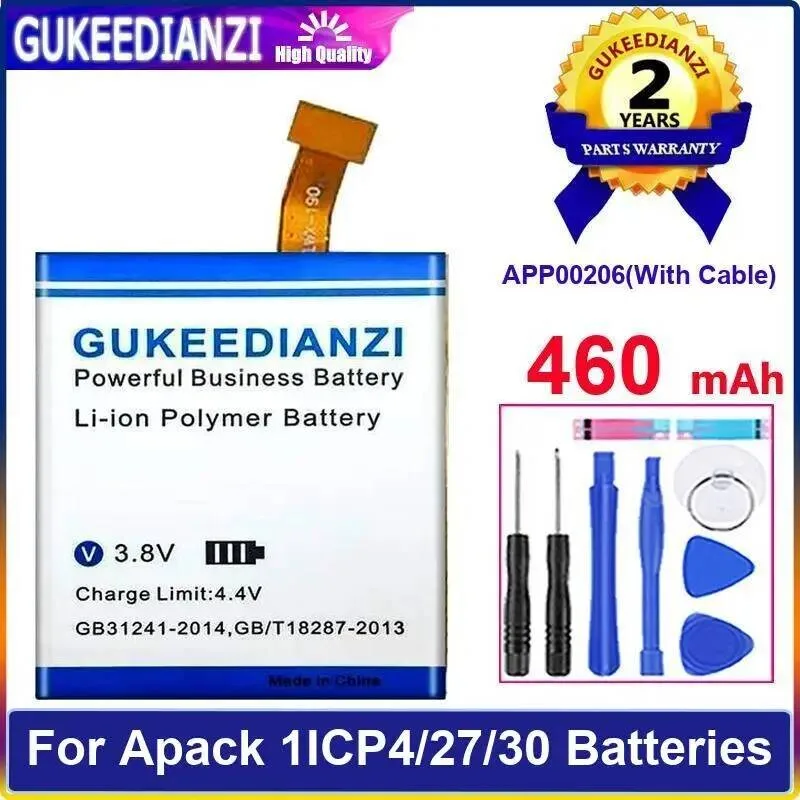 Pour Apack 1ICP4 27 Batteries batterie Premium remplacement APP00206 avec câble haute efficacité 460Mah