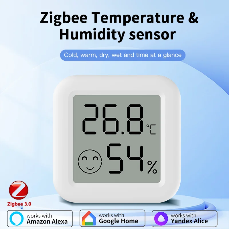 Zitech Zigbee 3.0 Temperature Humidity Sensor APP Remote Control Thermometer  For Smart Home Work With Yandex Alexa
