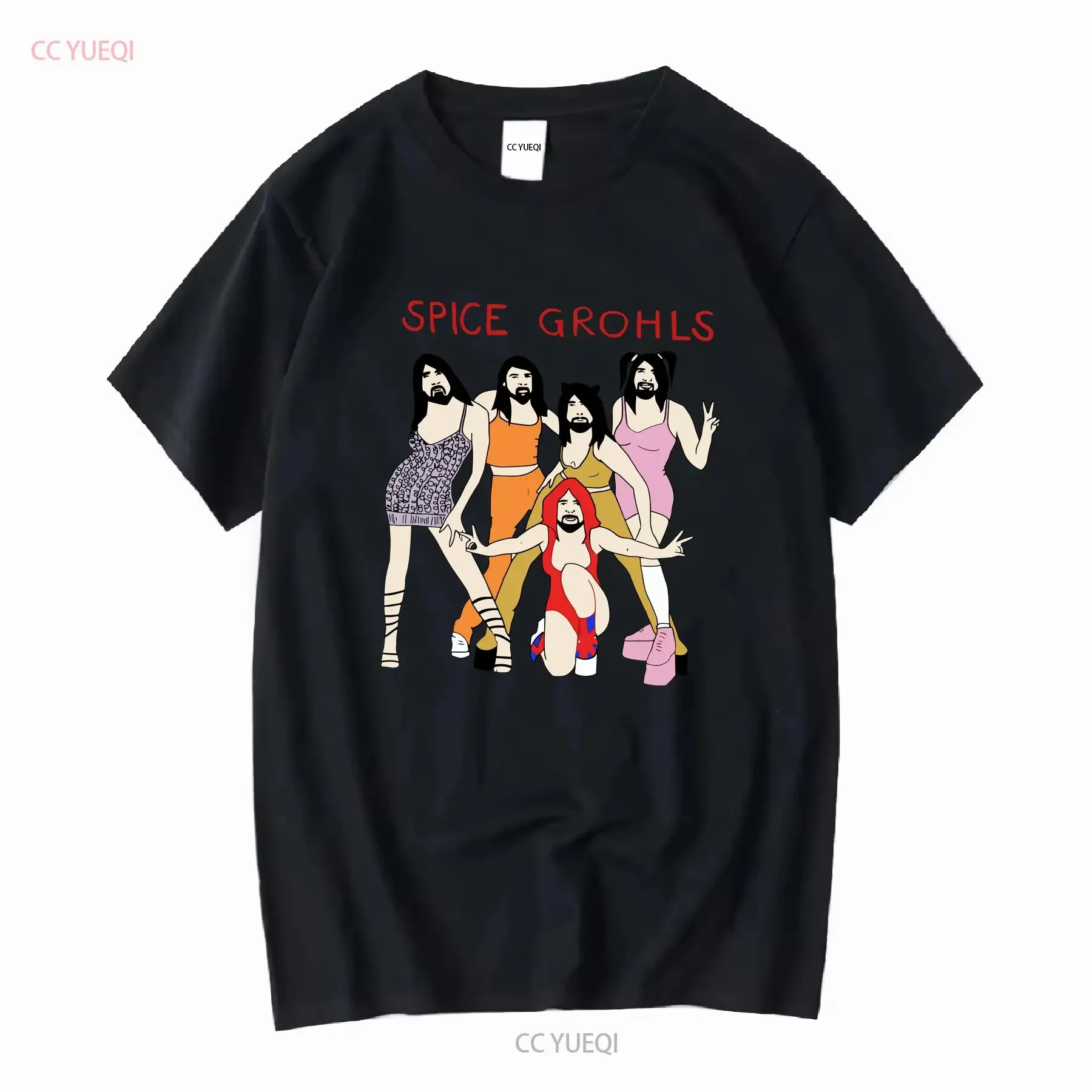 Spice World camiseta Grohls juego inspirado 90'S S 4XL manga larga o corta vintage lavado versátil streetwear homme cómodo